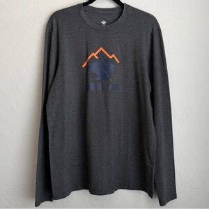 Rabbit Men's Pullover Long Sleeve Shirt Gray Large